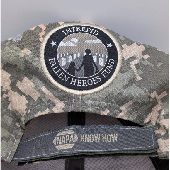 NAPA Racing Cap Hat Intrepid Fallen Heroes Fund Camo Ball 56 Truex 28 JR Capps - Picture 5 of 6